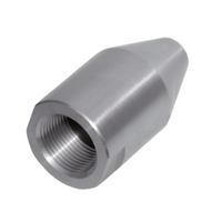Pre-jet nozzle, female thread V01, straight jet, 1/2", drilled