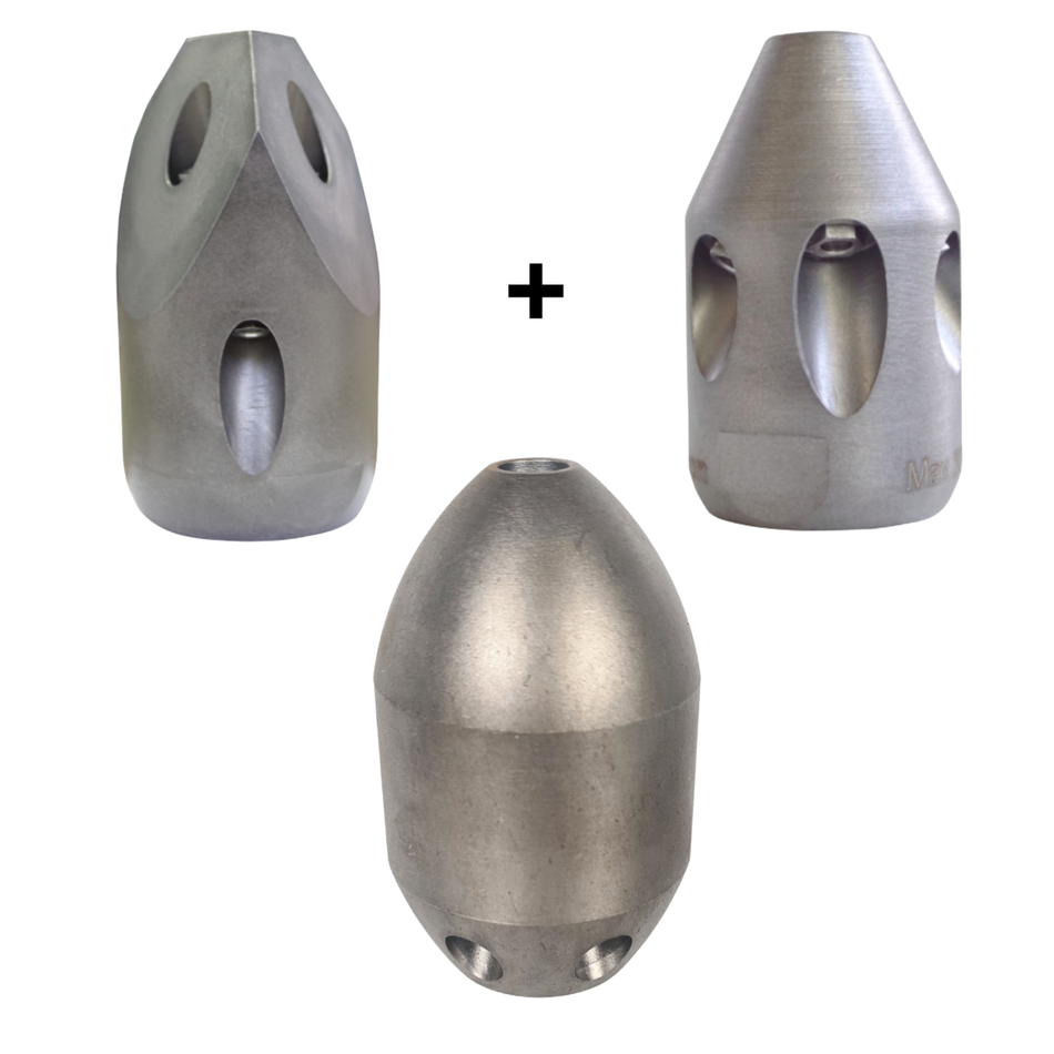 Ugelli per la pulizia delle fognature Extra Life Jets, set da 1/2"