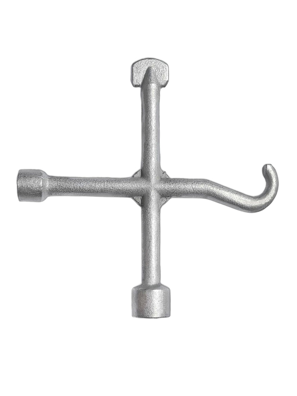 Lifting and operating key, 15/17, cross, galvanized