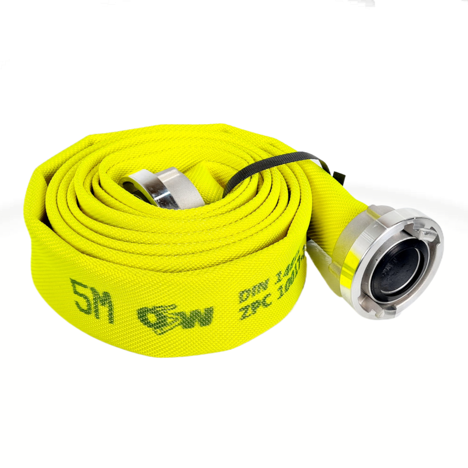 Wasserbefüllschlauch signalgelb, 20 m, Storz D 25, Feuerwehrschlauch