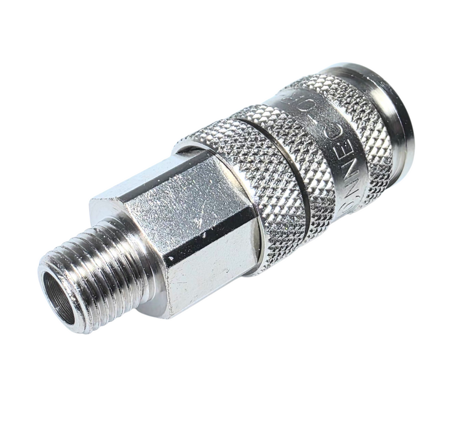Druckluft-Kupplung NW 7,8 mm, 1/4" AG mit Sicherungsring, Steinco