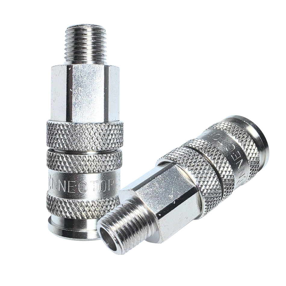 Druckluft-Kupplung NW 7,8 mm, 1/4" AG mit Sicherungsring, Steinco