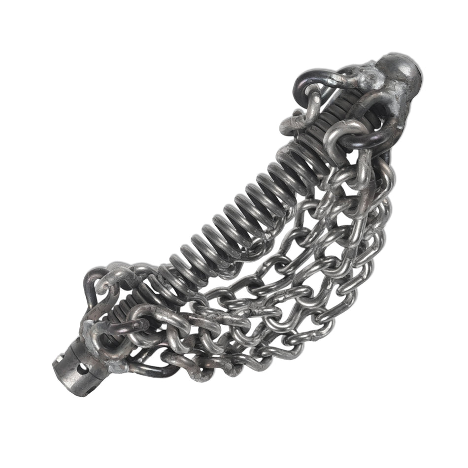 Kettenschleuder 22 mm T-Nut Kupplung, 4 Glattketten, Spiralaufsatz