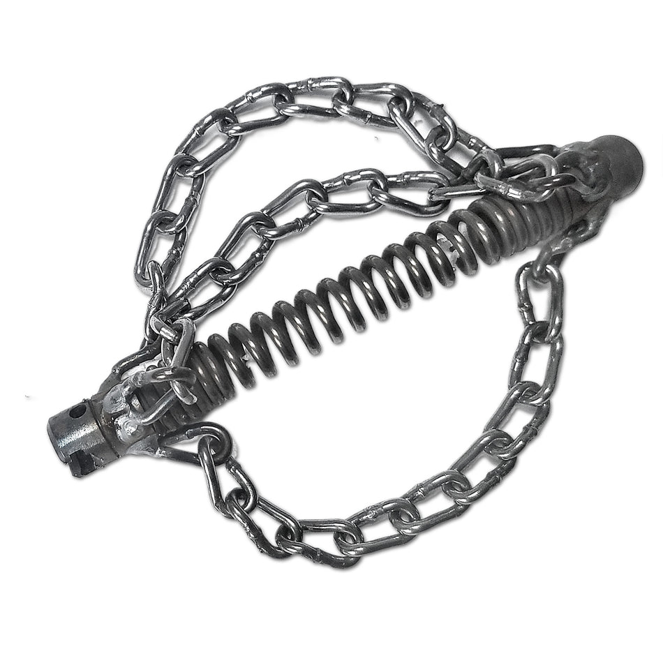 Kettenschleuder 16 mm T-Nut Kupplung, 3 Glattketten, Spiralaufsatz