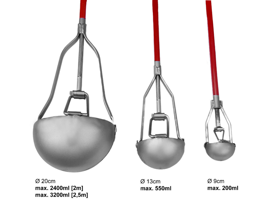 Round sewer cleaner, 2.5 m long, 20 cm Ø, hand digger