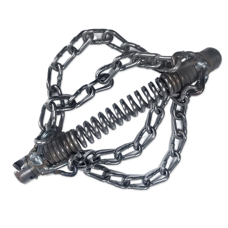 Kettenschleuder 16 mm T-Nut Kupplung, 4 Glattketten, Spiralaufsatz