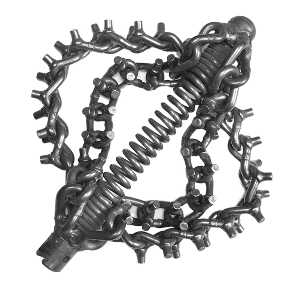 Kettenschleuder 22 mm T-Nut Kupplung, 4 Nockenketten, Spiralaufsatz