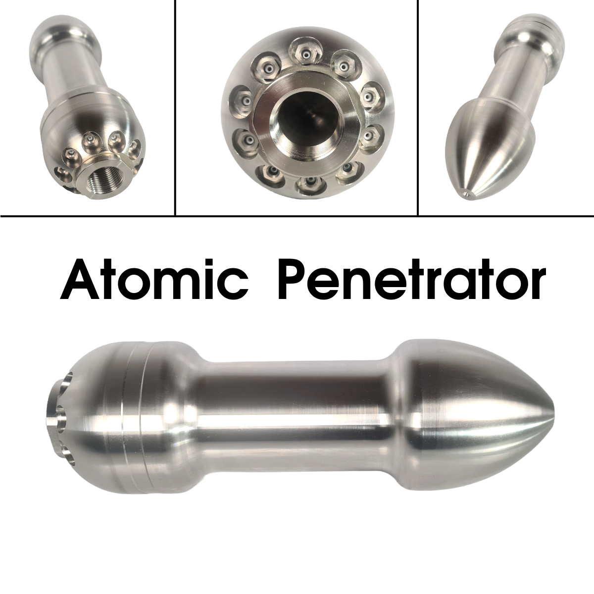 Atomic Bomb-Penetrator Zugdüse 1" mit Vorstrahl, Reinigungsdüse mit Keramikeinsätzen