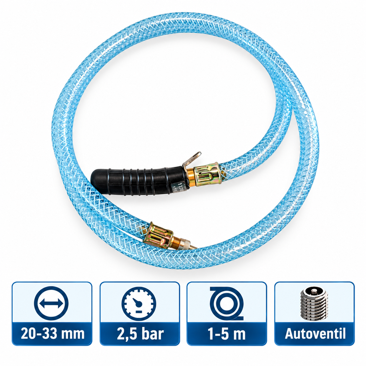 Pipe sealing bladder Plugy Z1 with tire valve and 1-5 m compressed-air hose
