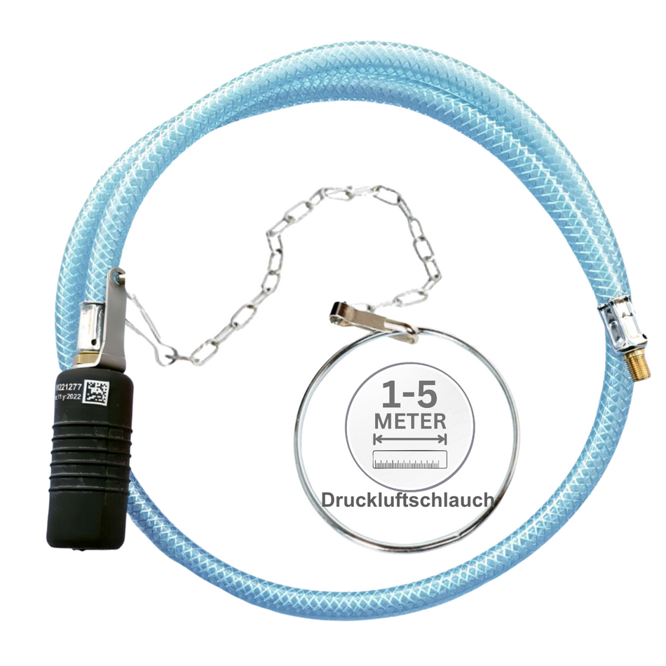 Rohr-Absperrblase Plugy Z1 1/2 - Reifenventil und 2 m Druckluftschlauch - Syskan - Online Shop: Abwassertechnik