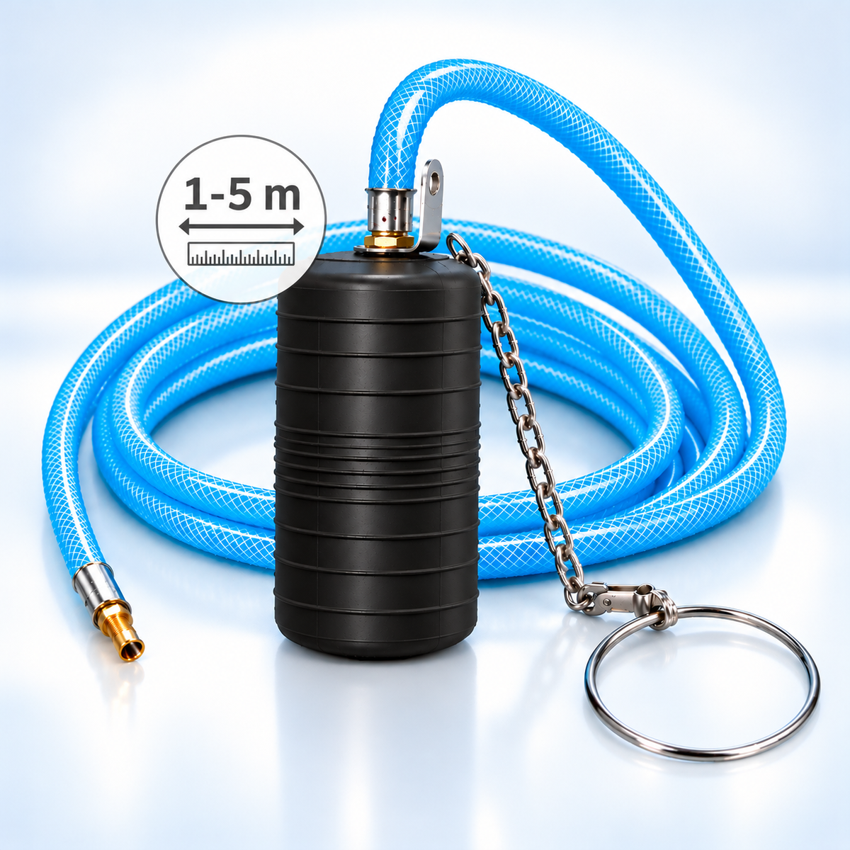 Rohr-Absperrblase Plugy Z4-6 mit Reifenventil und 1-5 m Druckluftschlauch