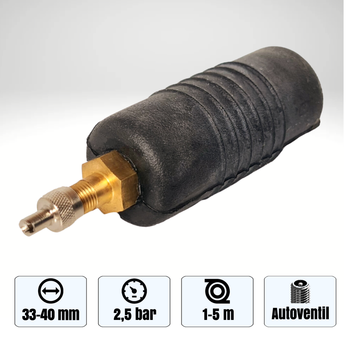 Rohr-Absperrblase Plugy Typ Z1 1/2 kurz ohne Blechbügel - Syskan - Online Shop: Abwassertechnik