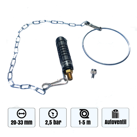Rohr-Absperrblase Plugy Z1 DN 20-33 mit Reifenventil - Syskan - Online Shop: Abwassertechnik