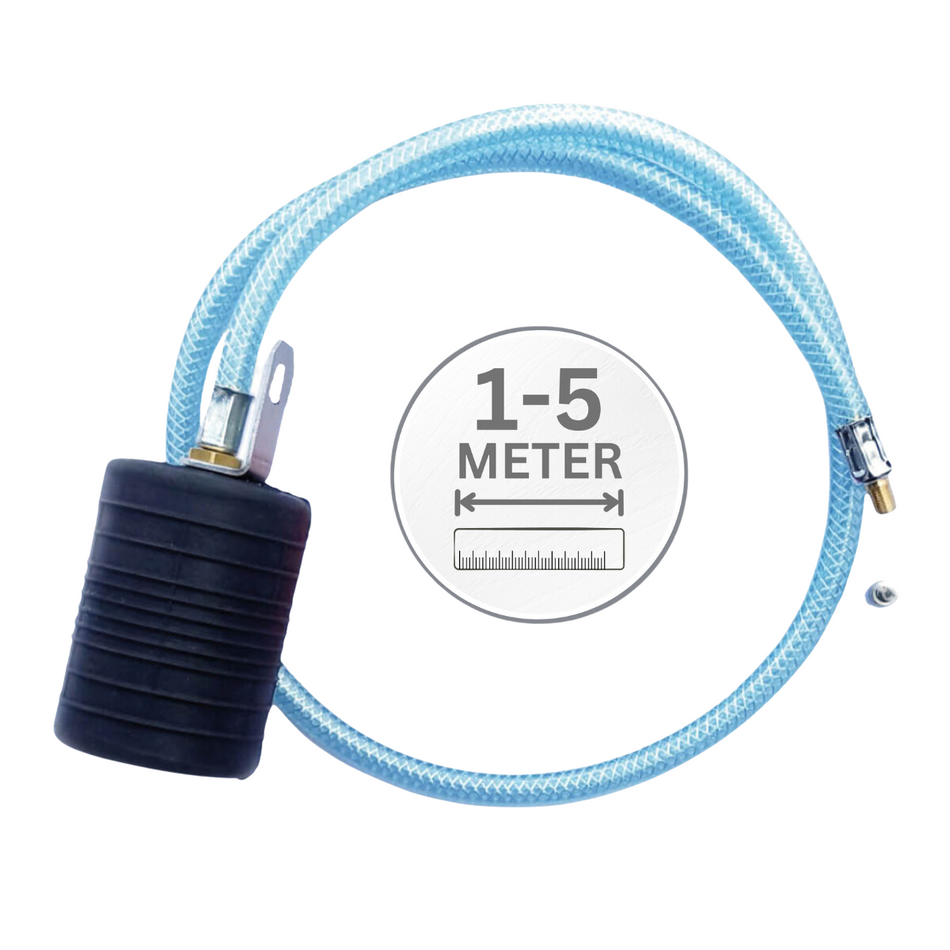 Rohr-Absperrblase Plugy Z3-4 - Reifenventil und 5 m Druckluftschlauch