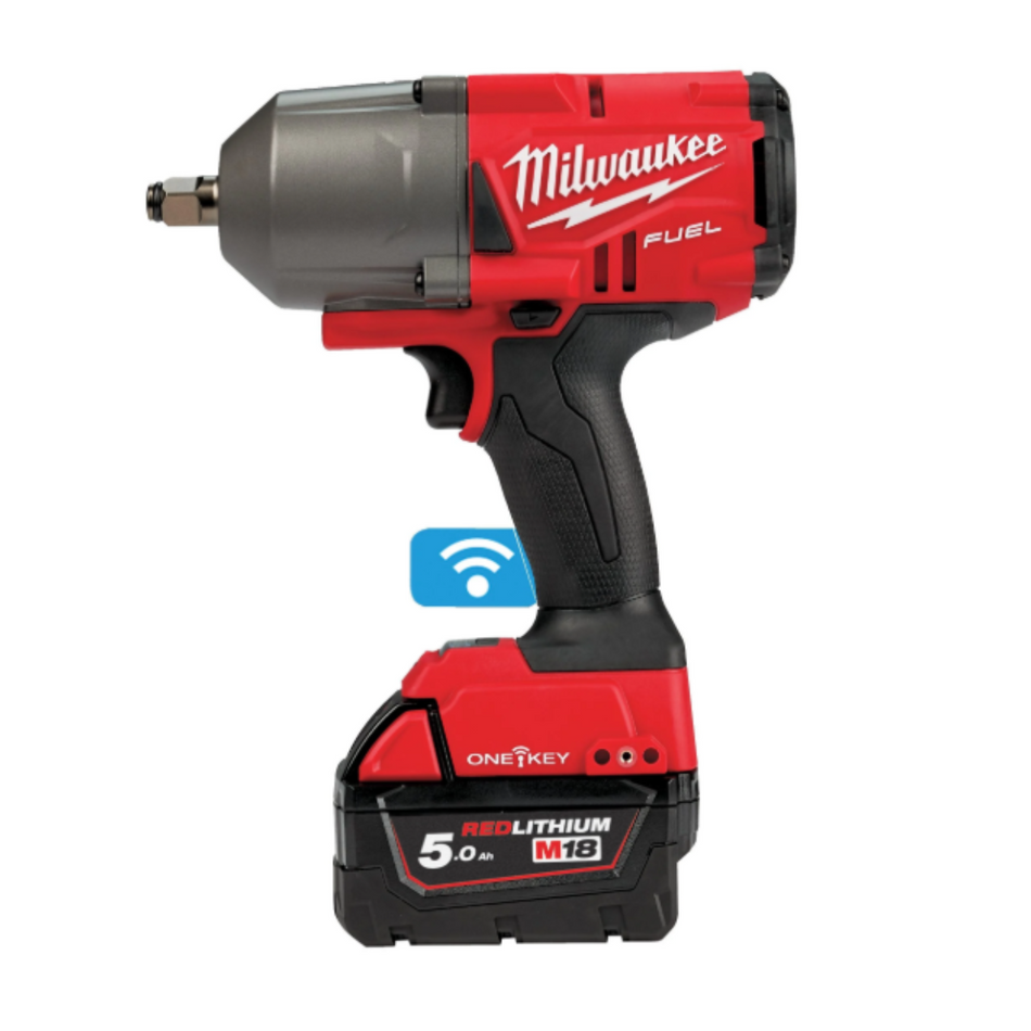 Avvitatore a impulsi a batteria Milwaukee M18 FUEL ONE-KEY 1/2" con anello di sicurezza ONEFHIWF12-502X