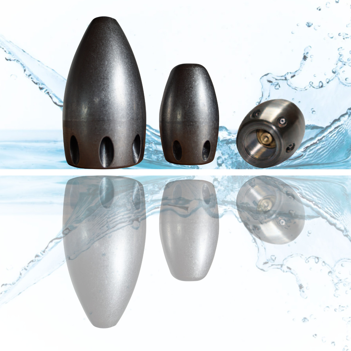 Aquadrill (Twister nozzle) 1/2" with pre-jet Ø 1,2 mm, cleaning nozzle with ceramic inserts