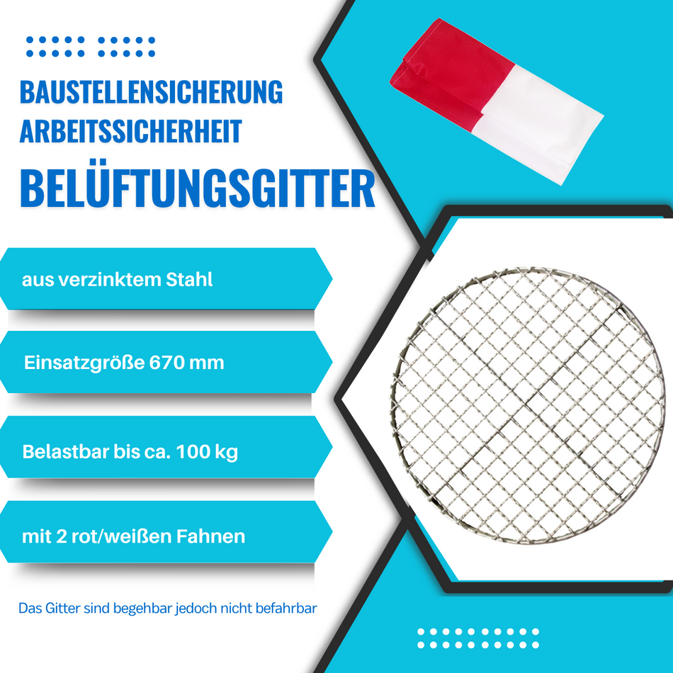 Belüftungsgitter SG030 Ø 800 mm - Sondergröße - Schachtabdeckung geschlossen