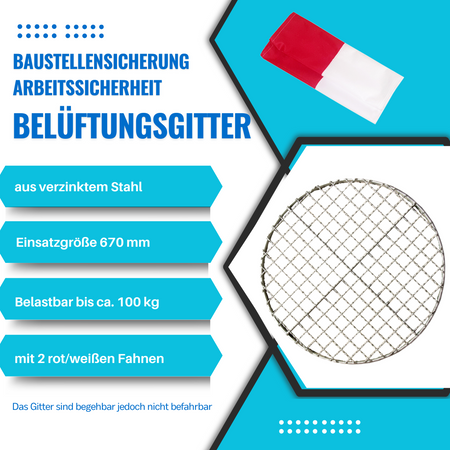 Ventilation grate SG030 Ø 800 mm - special size - closed manhole cover