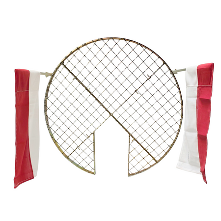 SG020 work grid Ø 670 mm manhole cover with opening (with flags)