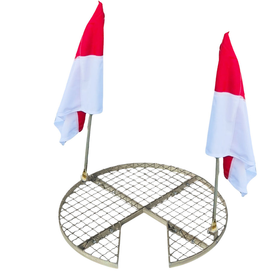 Arbeitsgitter SG020 Ø 720 mm - Sondergröße - Schachtabdeckung mit Aussparung