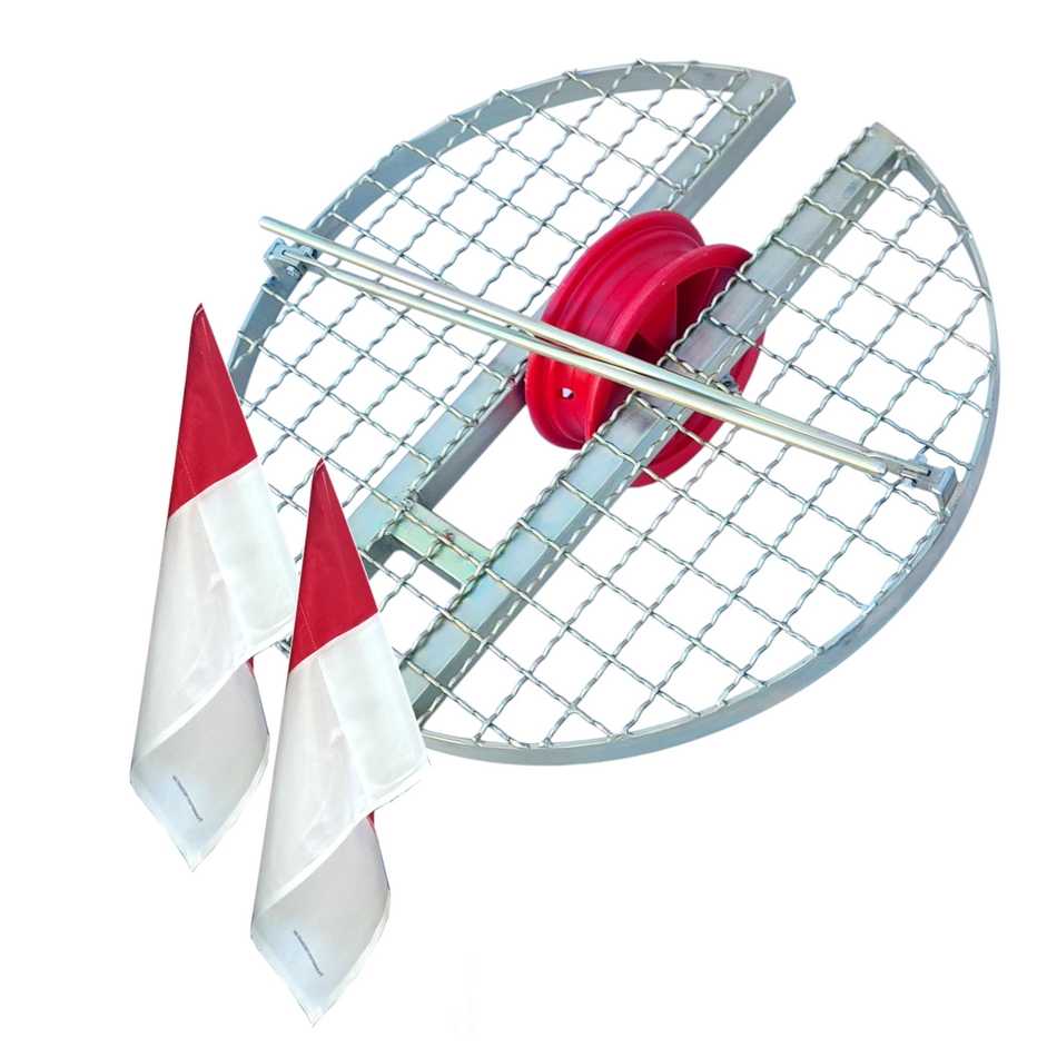 Schachtgitter- Ø 800 mm - Sondergröße - Schachtabdeckung mit Umlenkrolle