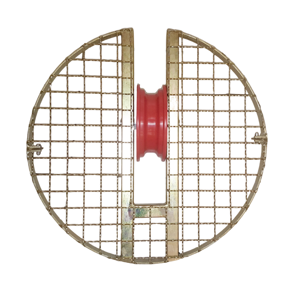 Schachtgitter SG011 Ø 670 mm Schachtabdeckung mit Umlenkrolle (ohne Fahnen)