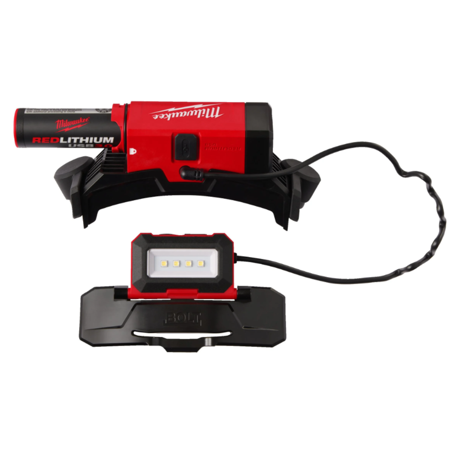 Milwaukee L4BOLTHL-301 USB Akku-Helmlampe, Arbeitsleuchte