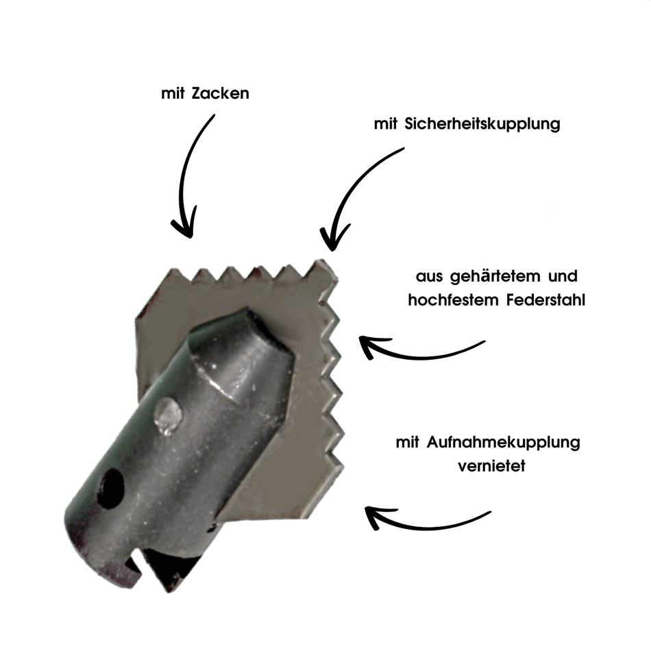 Blattbohrer gezahnt 32 mm Kupplung x 75 mm Ø, Spiralaufsatz
