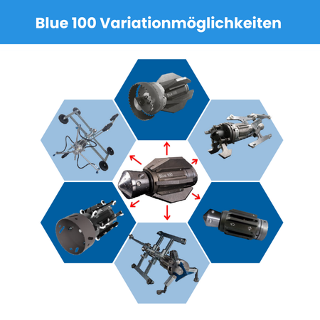 Blue 100 Schachtreinigungsdüse 1", Rotierdüse mit Flachstrahl