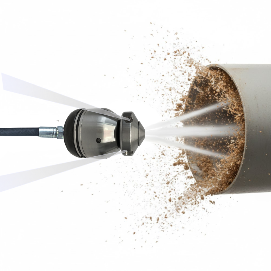 Blue 50 Rotierdüse 1/2" mit Vorstrahl im Koffer, Rohrreinigungsdüse