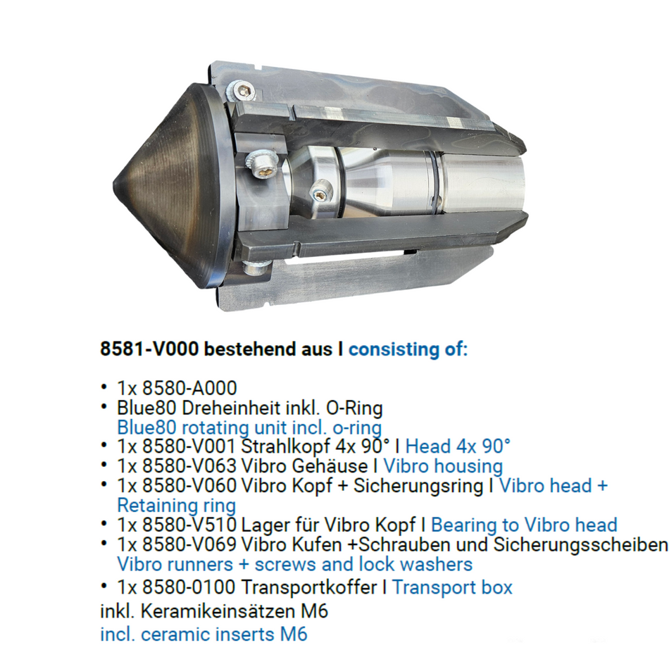 Blue 80 Vibro 1", Rotierdüse im Koffer