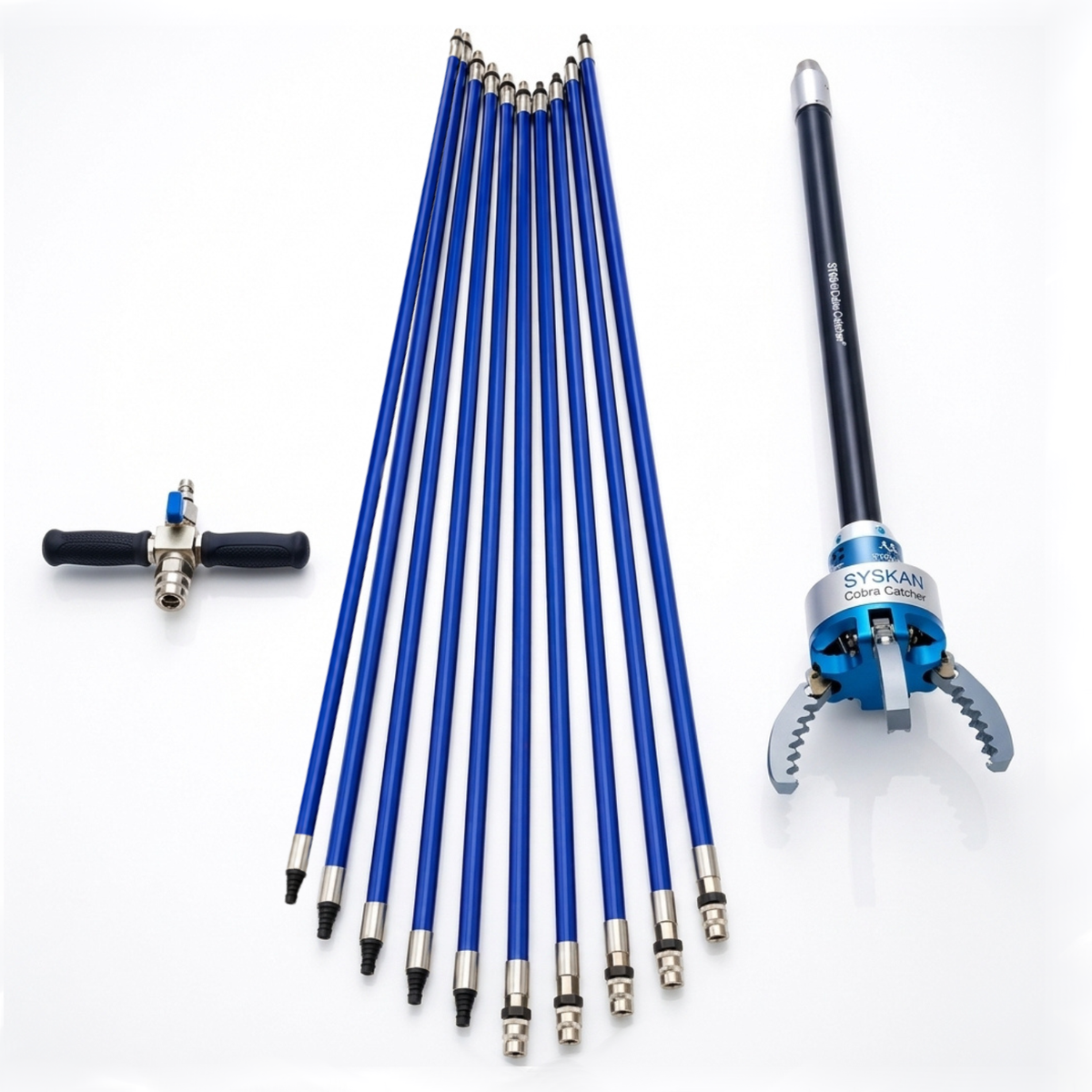 Pneumatischer Greifer "Cobra-Catcher" mit Luftschiebestangen (Set)
