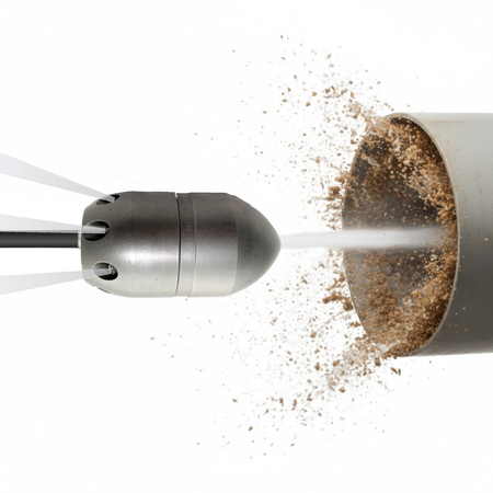 Landfill nozzle 1", cleaning nozzle with ceramic inserts