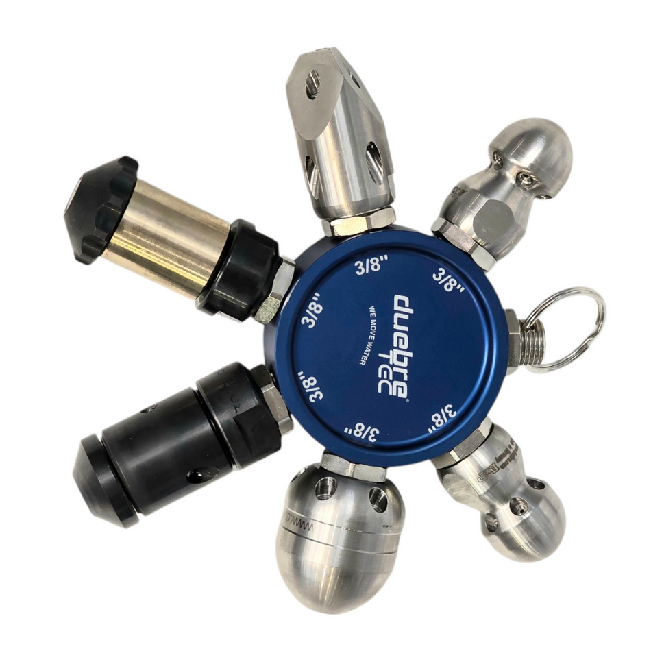 Düsenauswahlbund 3/8" inkl. 3 Düsen, Stahleinsätze