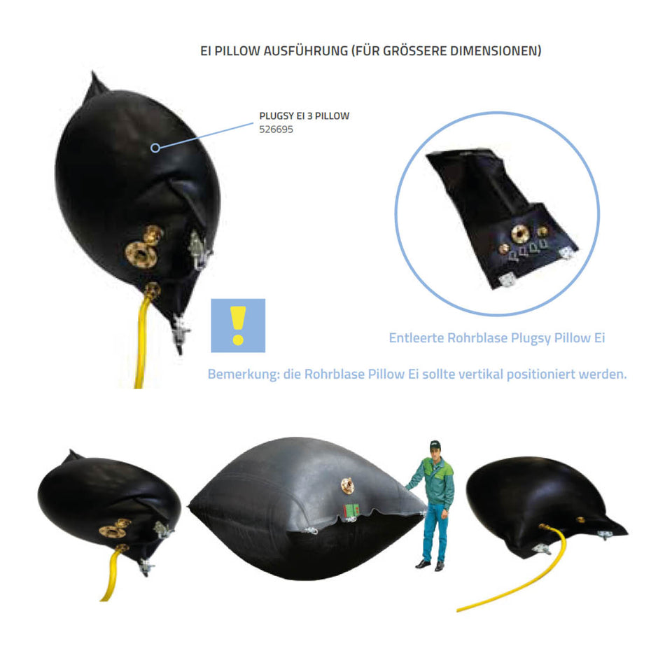 Rohr-Prüfblase Typ Plugsy Pillow 600-1000, kissenförmig - Syskan - Online Shop: Abwassertechnik