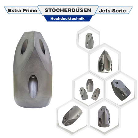 Piercing nozzle 1/2" ExLJ, stainless steel, ceramic inserts