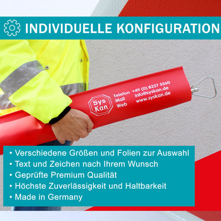 Folding warning sign 90 cm [Bauarbeiter] R1 highly reflective, warning triangle