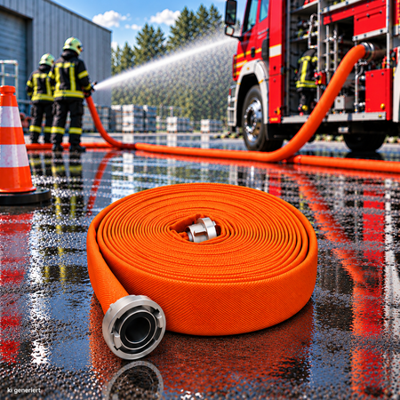 Wasserbefüllschlauch - Feuerwehrschlauch signalorange
