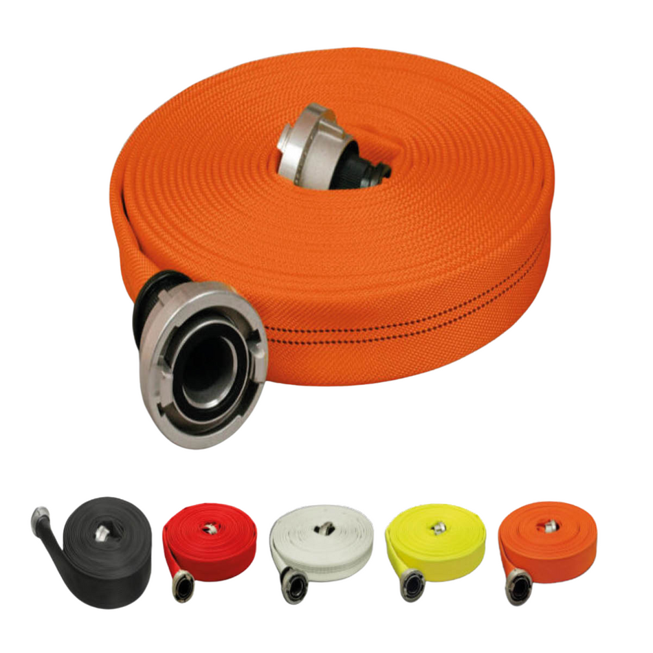 Wasserbefüllschlauch signalorange, 5 m, Feuerwehrschlauch Storz B 75