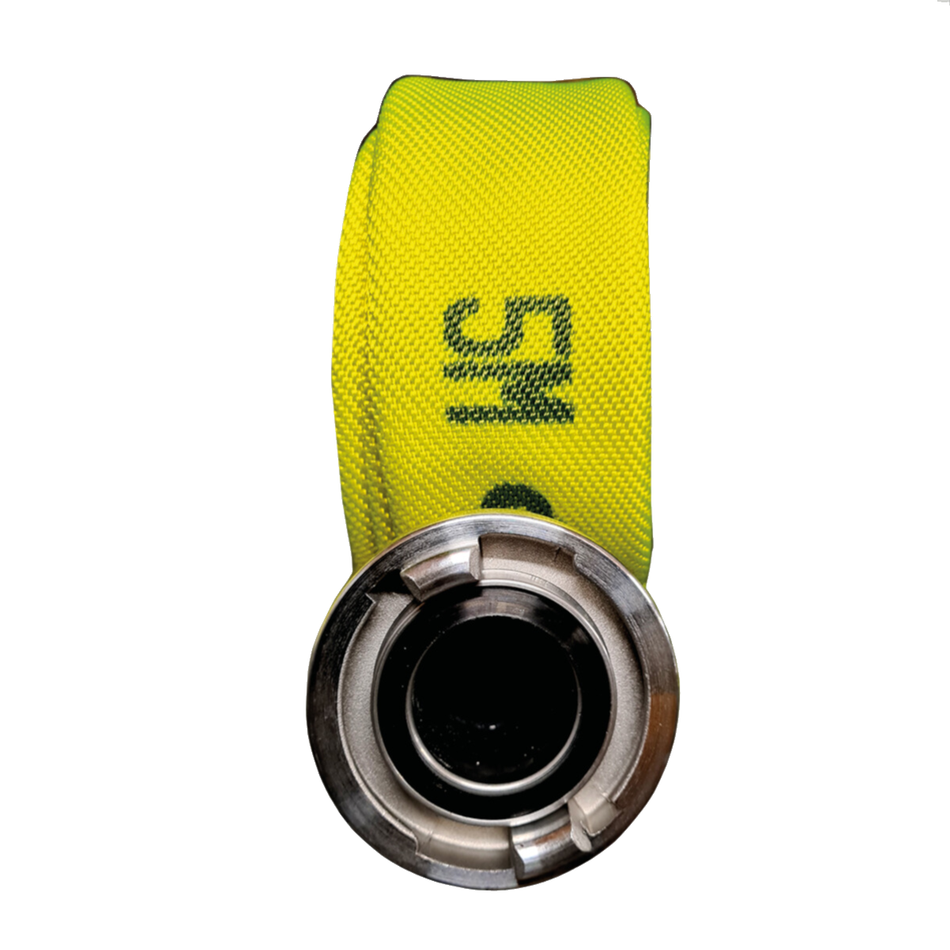 Water filling hose signal yellow, 5 m, fire hose Storz B 75