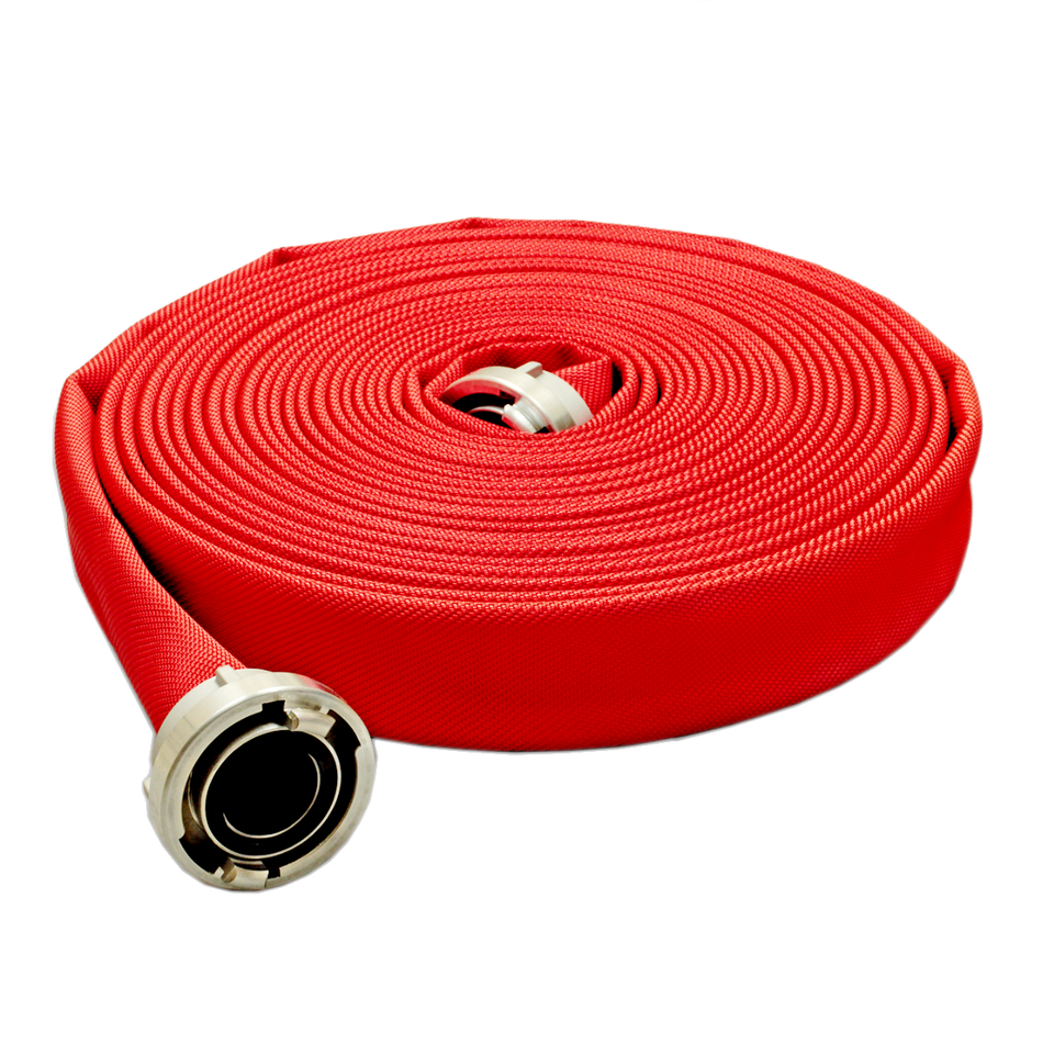 Water filling hose signal red, 20 m, fire hose Storz C