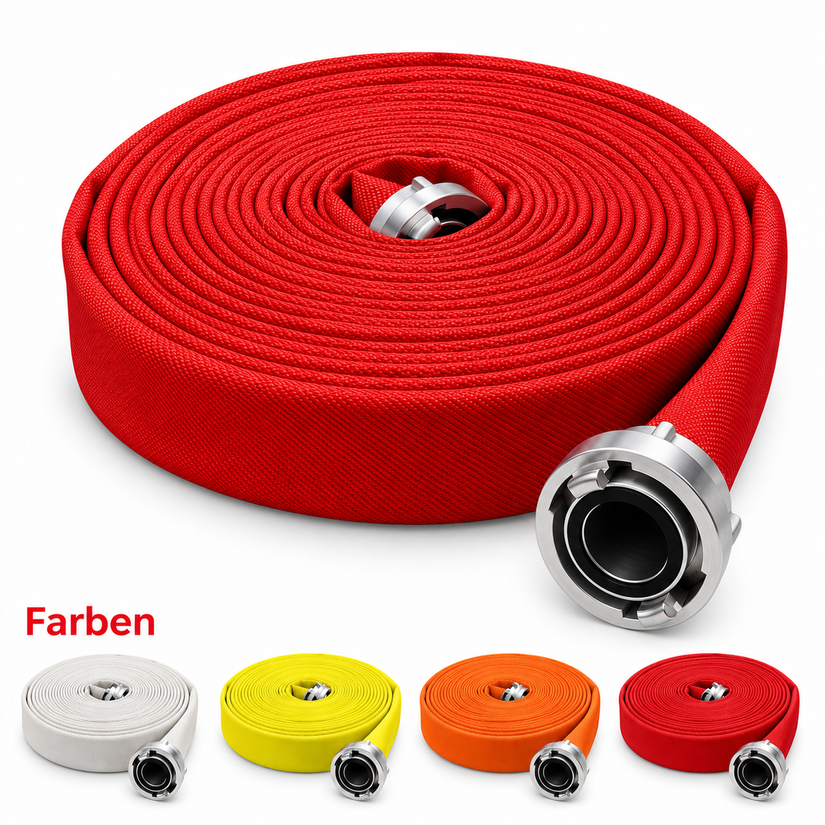 Wasserbefüllschlauch - Feuerwehrschlauch signalrot