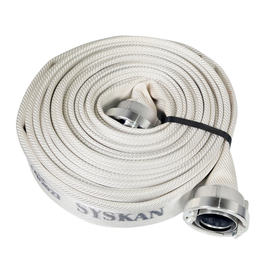 Wasserbefüllschlauch weiß/natur, 10 m, Storz C 42, Feuerwehrschlauch