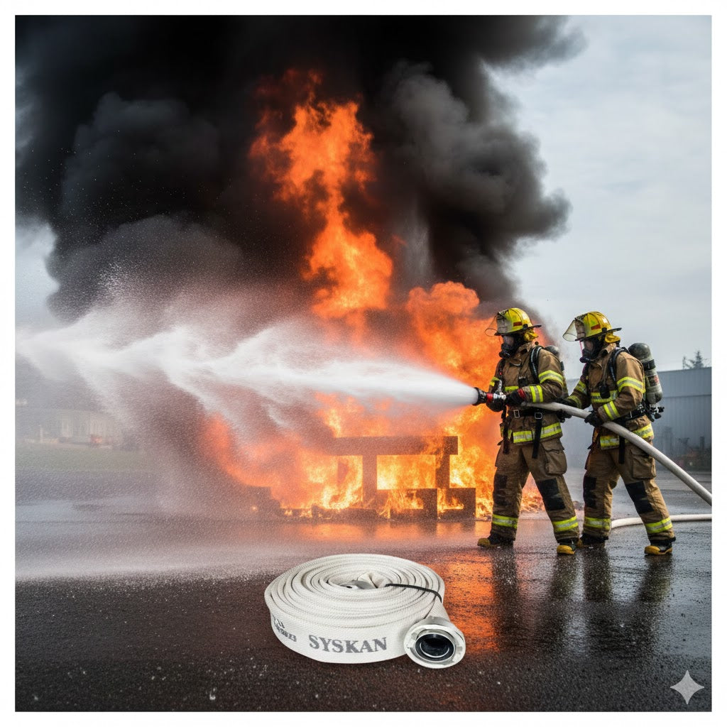 Wasserbefüllschlauch - Feuerwehrschlauch weiß/natur