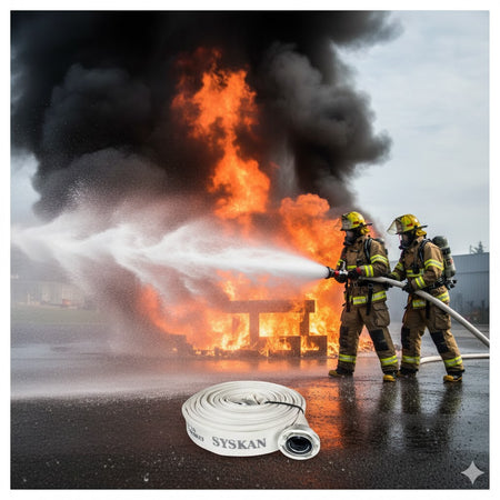 Wasserbefüllschlauch - Feuerwehrschlauch weiß/natur