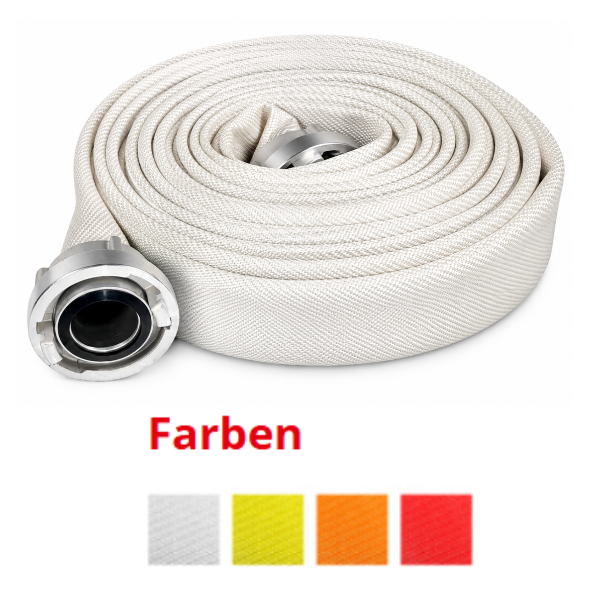 Wasserbefüllschlauch - Feuerwehrschlauch weiß/natur