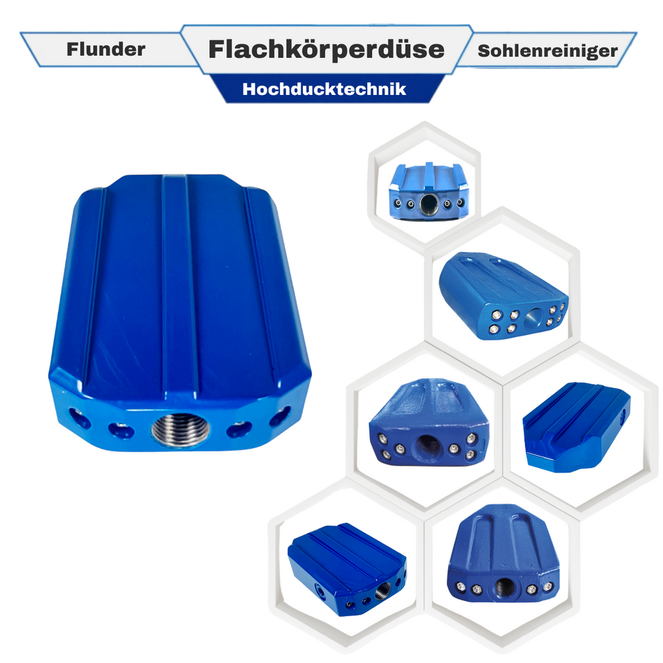 Flunder 3/4", FL 075, Sohlenreiniger, Flachkörperdüse