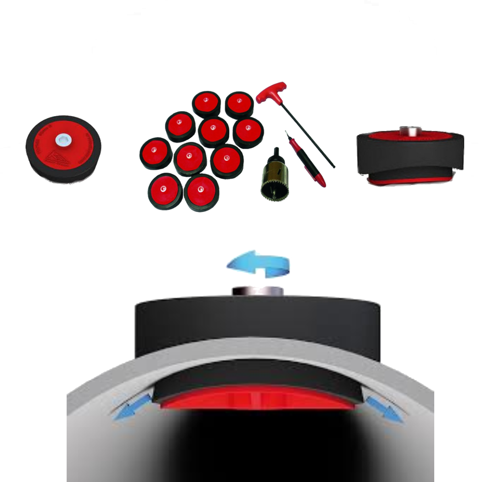 Rohrpflaster Ø 54 mm - 10er Set, als Reparaturverschluss