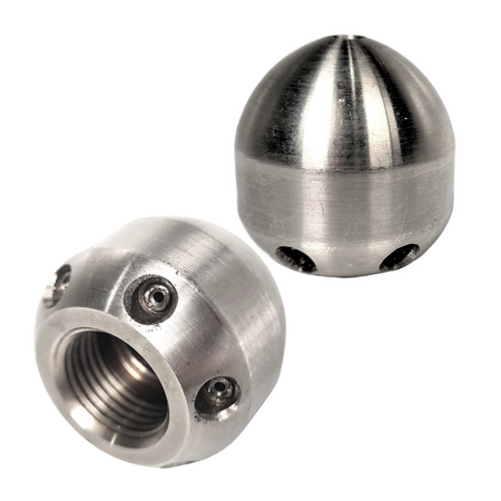 Granatbombe 1/2" mit Stahleinsätzen, ExPJ Reinigungsdüse - Syskan - Online Shop: Abwassertechnik
