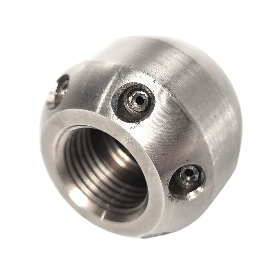 Granatbombe 1/2" mit Vorstrahl und Stahleinsätzen, ExPJ Reinigungsdüse - Syskan - Online Shop: Abwassertechnik